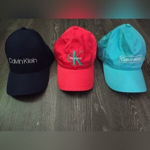 3 Calvin Klein Ball Caps